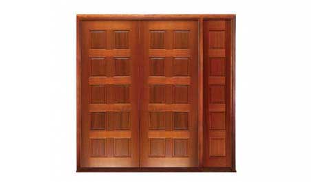 10 panel: double door + sidelight on right