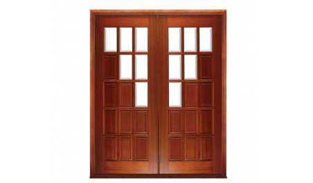 15 panel diagonal: double door