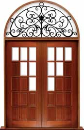 15 panel diagonal: double door