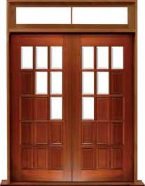 15 panel diagonal: double door