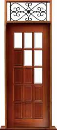 15 panel diagonal: double door