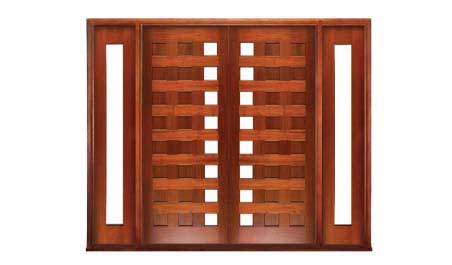 24 panel margin glazed: double door +  two sidelights