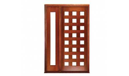 24 glazed panel: single door + sidelight on left