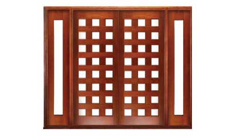 24 glazed panel: double door +  two sidelights