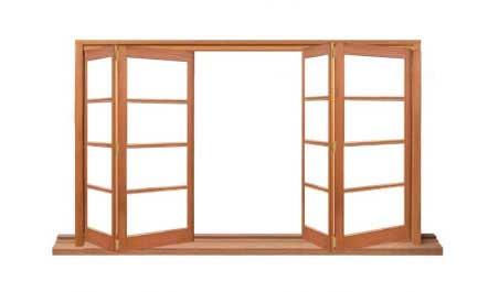 4 light horizontal: four sash bifold (two left and two right)