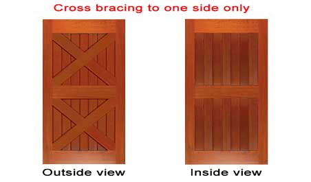 cross brace jumbo barn door: door only