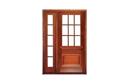 hampshire 9 light: single door + sidelight on left