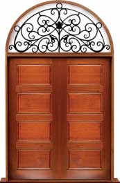 horizontal 4 panel: double door + sidelight on right