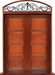 horizontal 4 panel: double door + sidelight on right