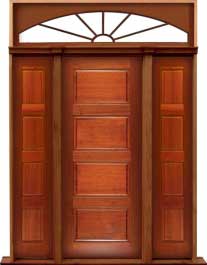 horizontal 4 panel: double door + sidelight on right