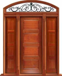 horizontal 4 panel: double door + sidelight on right