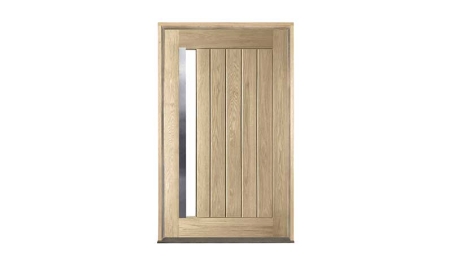 bauhaus oak pivot: door in frame