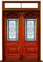 chateau leadlight: double door
