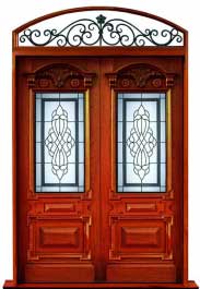 chateau leadlight: double door