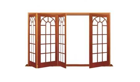 conservatory: four door bifold - 3 one way + 1 flapper