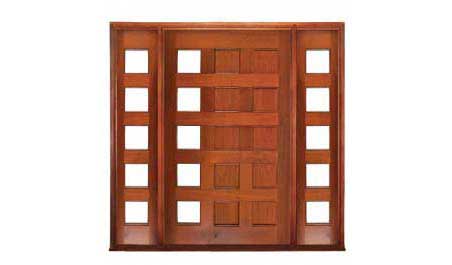 coolum margin glazed: single door +  two sidelights