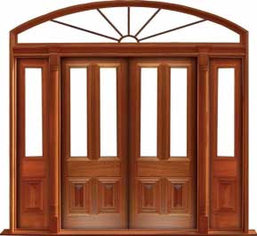 glazed cricket bat: door in frame