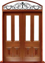 glazed cricket bat: door in frame