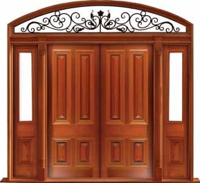 cricket bat: single door + sidelight on right