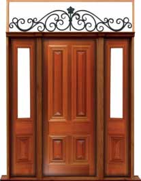 cricket bat: single door + sidelight on right