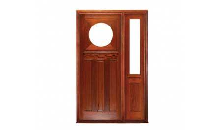 federation rose: single door + sidelight on right