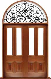 glazed cricket bat: door in frame