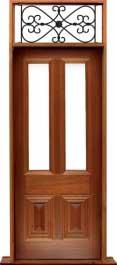 glazed cricket bat: door in frame