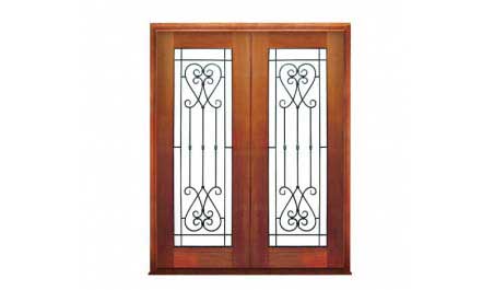 iron grille: double door