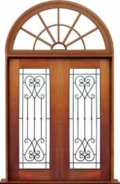iron grille: door in frame
