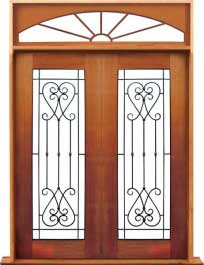 iron grille: door in frame