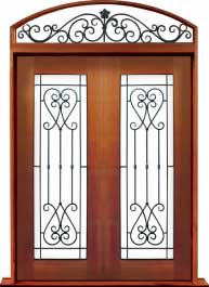 iron grille: door in frame