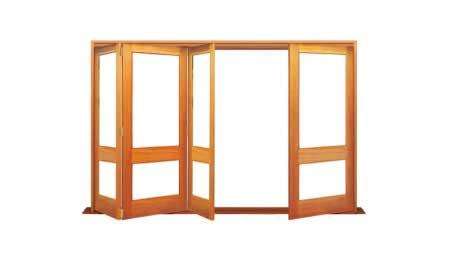 lockrail: four door bifold - 3 one way + 1 flapper