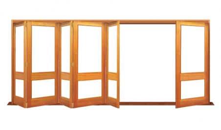 lockrail: six door bifold - 5 one way + 1 flapper