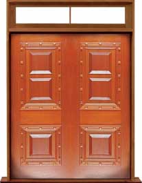 mediterranean: single door +  two sidelights