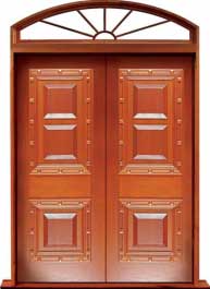 mediterranean: single door +  two sidelights