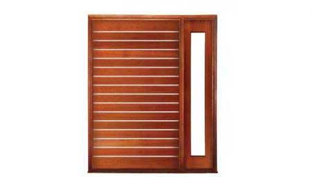 metallic strip pivot: single door + sidelight on right