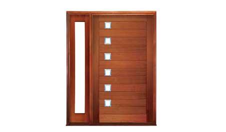 newport pivot: single door + sidelight on left