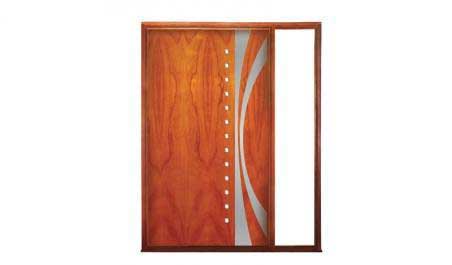 okapi pivot: single door + fixed glass on right