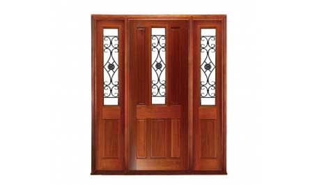 paddington with ironwork: single door +  two sidelights