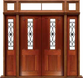 paddington with ironwork: single door + sidelight on right