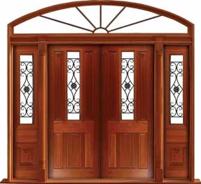 paddington with ironwork: single door + sidelight on right