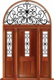 paddington with ironwork: single door + sidelight on right