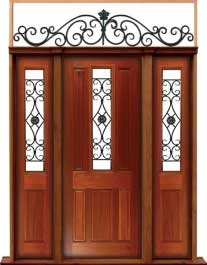 paddington with ironwork: single door + sidelight on right