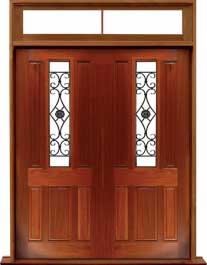 paddington with ironwork: single door + sidelight on right