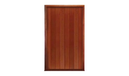 shaker vertical plank pivot: door in frame