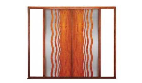 shimmer: double door +  two fixed glass