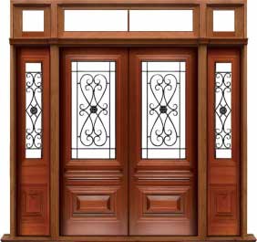 sovereign iron: single door +  two sidelights