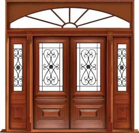 sovereign iron: single door +  two sidelights