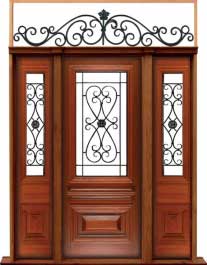 sovereign iron: single door +  two sidelights