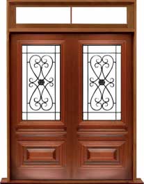 sovereign iron: single door +  two sidelights